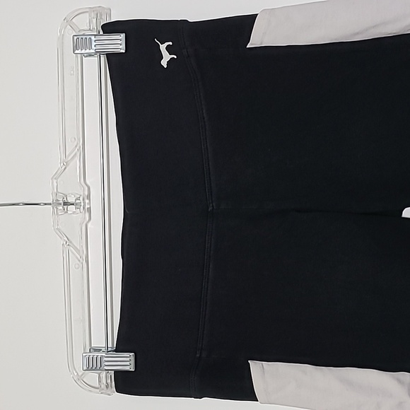 PINK Yoga Victoria's Secret Leggings Black Gray White Colorblock- Size Small - Picture 4 of 14